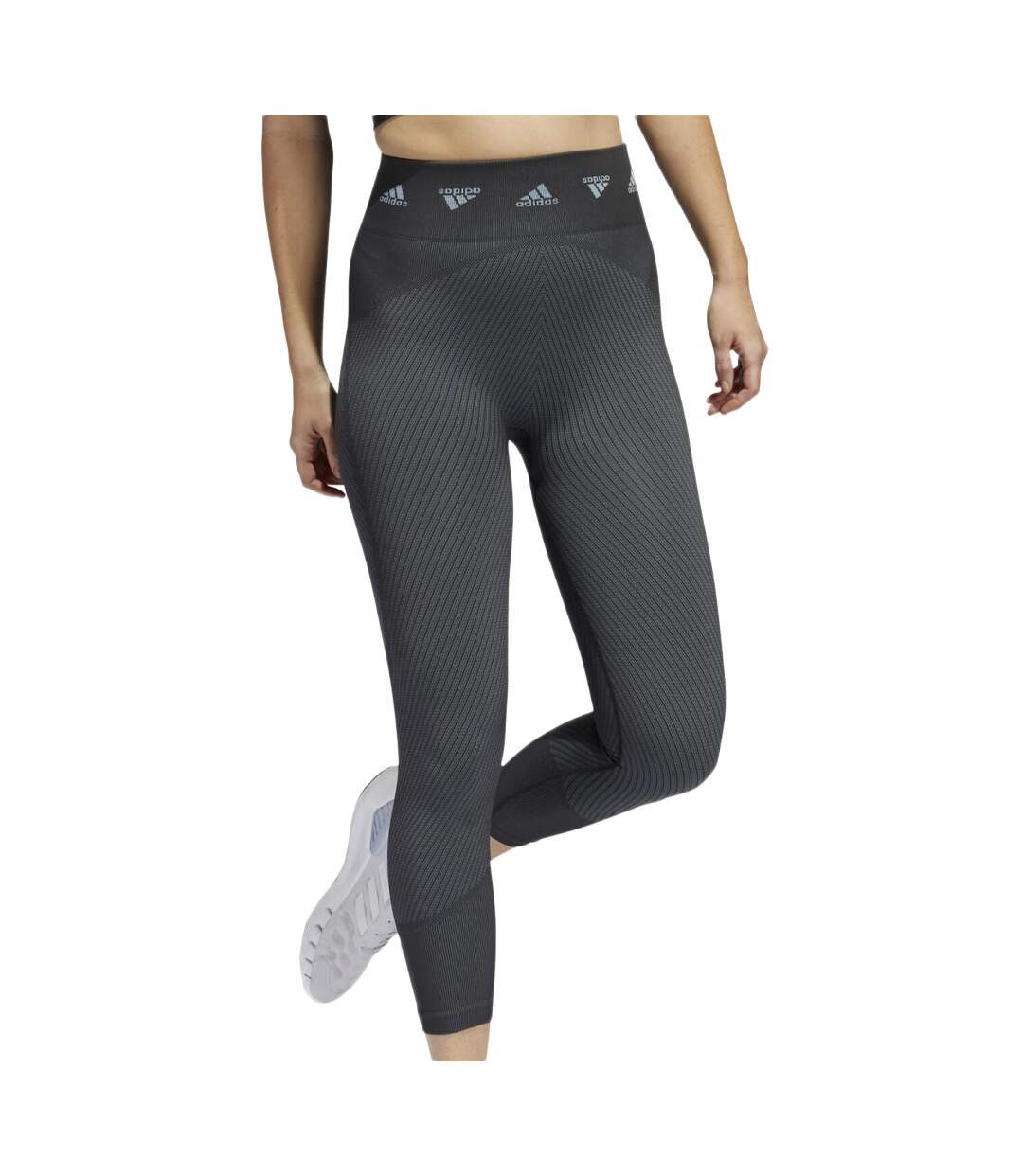 Legging Gris Femme Adidas Ak Brnd 7/8t