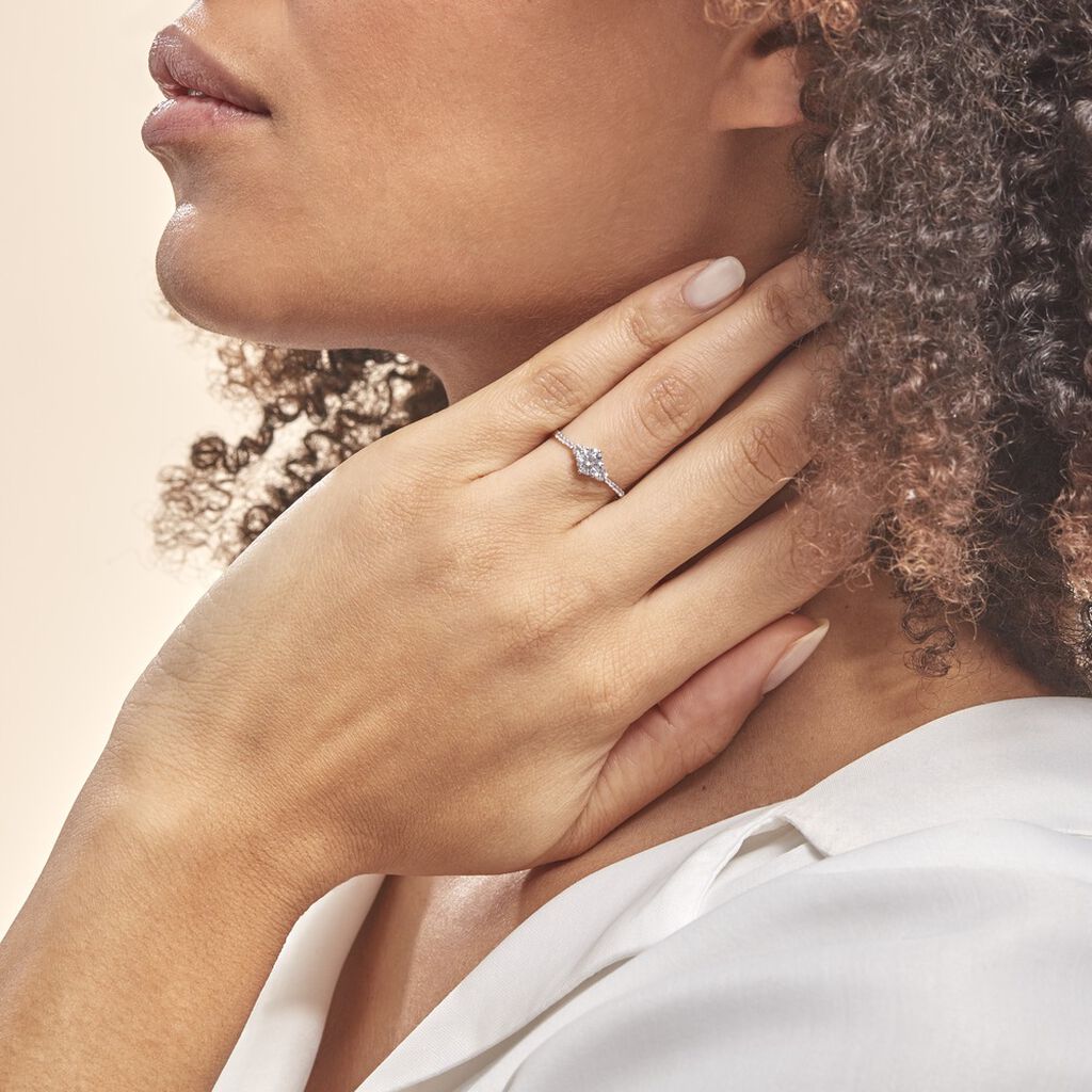 Bague Berata Or Blanc Oxyde De Zirconium