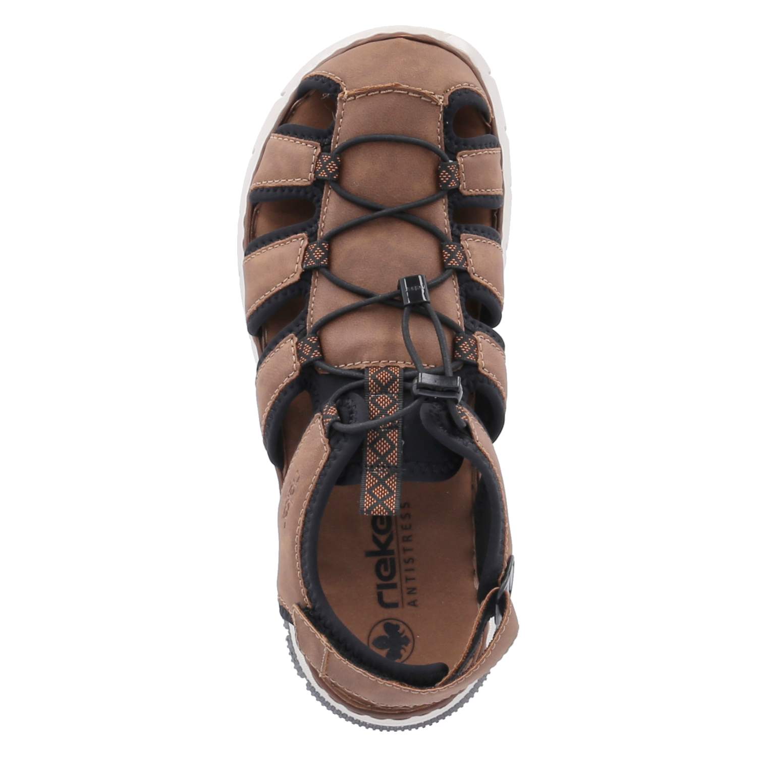 Rieker Sandalen  - schwarz/schwarz/mandel
