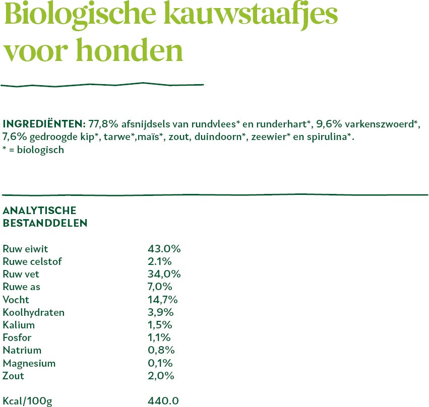 Yarrah biologische kauwstaafjes 33 g 3 stuks