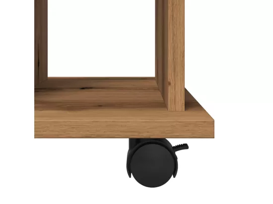 Armoire roulante chêne artisanal 60x45x60 cm bois d'ingénierie