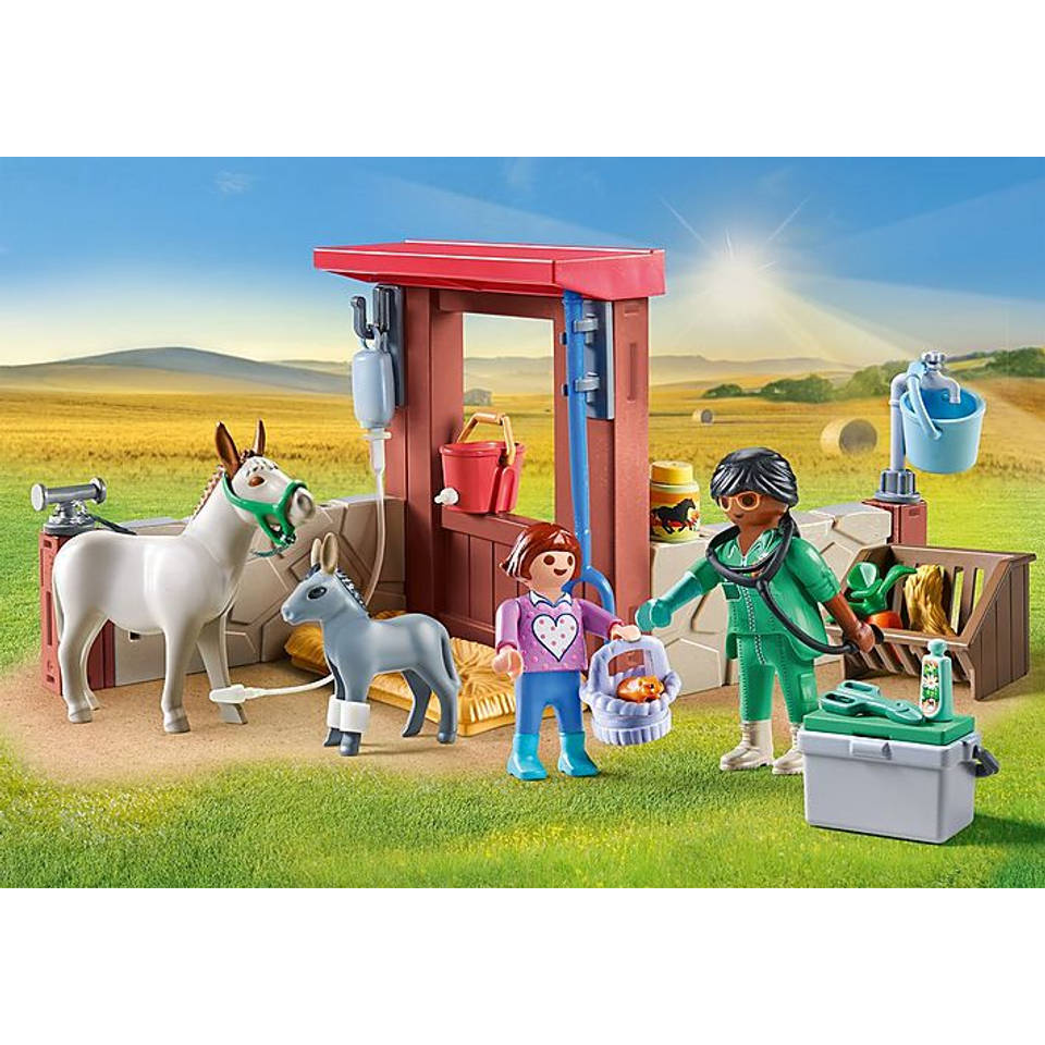 PLAYMOBIL Country Starter Pack boerderij dierenarts met de ezels 71471