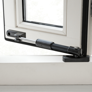 AXA telescopische raamuitzetter zwart 20 cm buitendraaiend