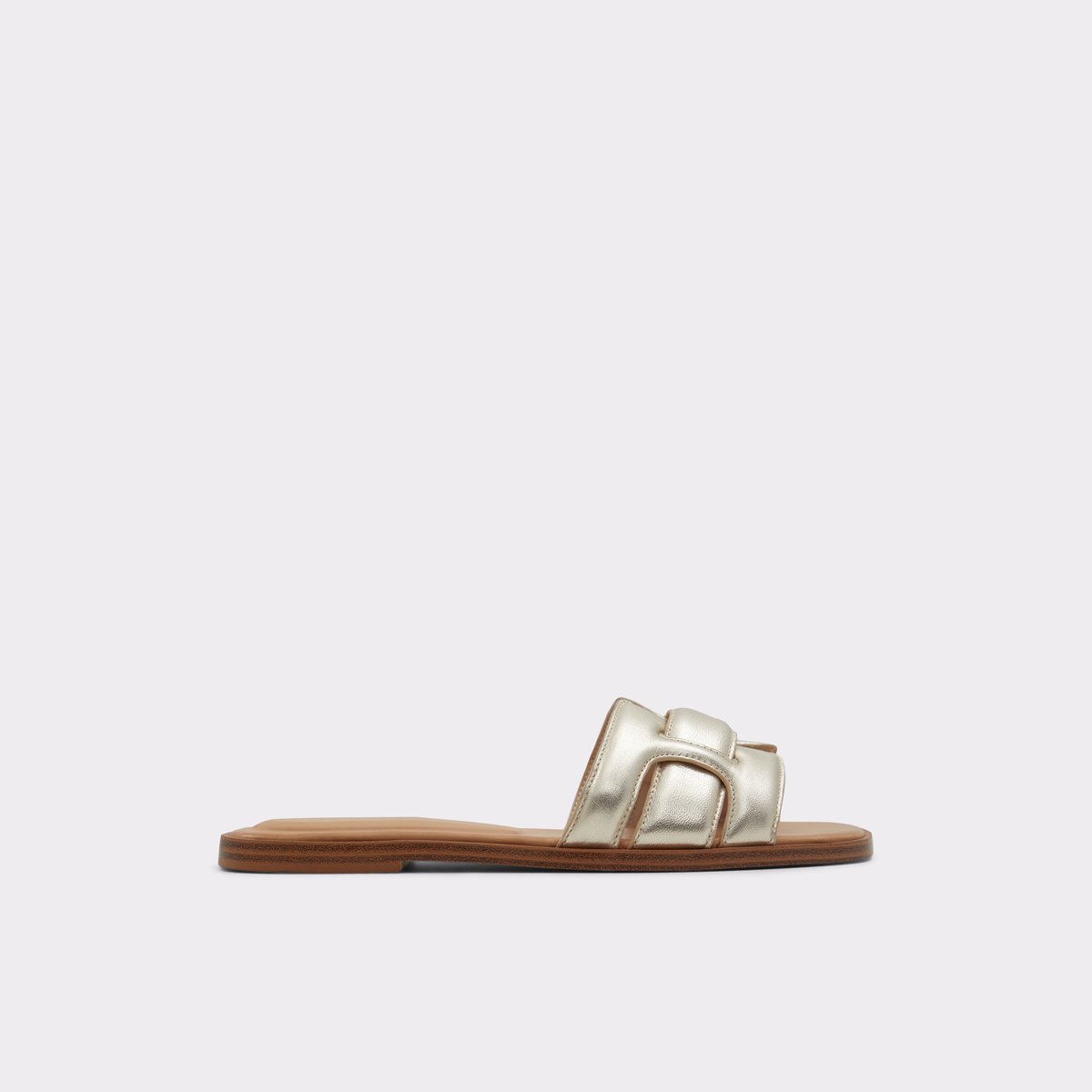 Elenaa Champagne Women Flat Sandals