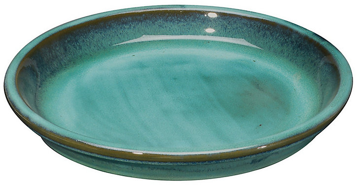Soucoupe terre cuite vert d'eau ø27 cm