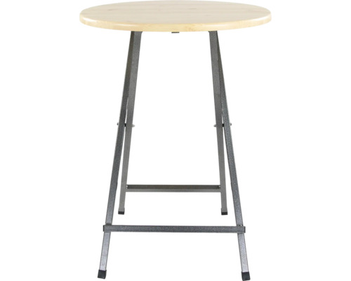 Staande biertafel 78 x 78 x 110 cm, natuurlijk hout, zilver
