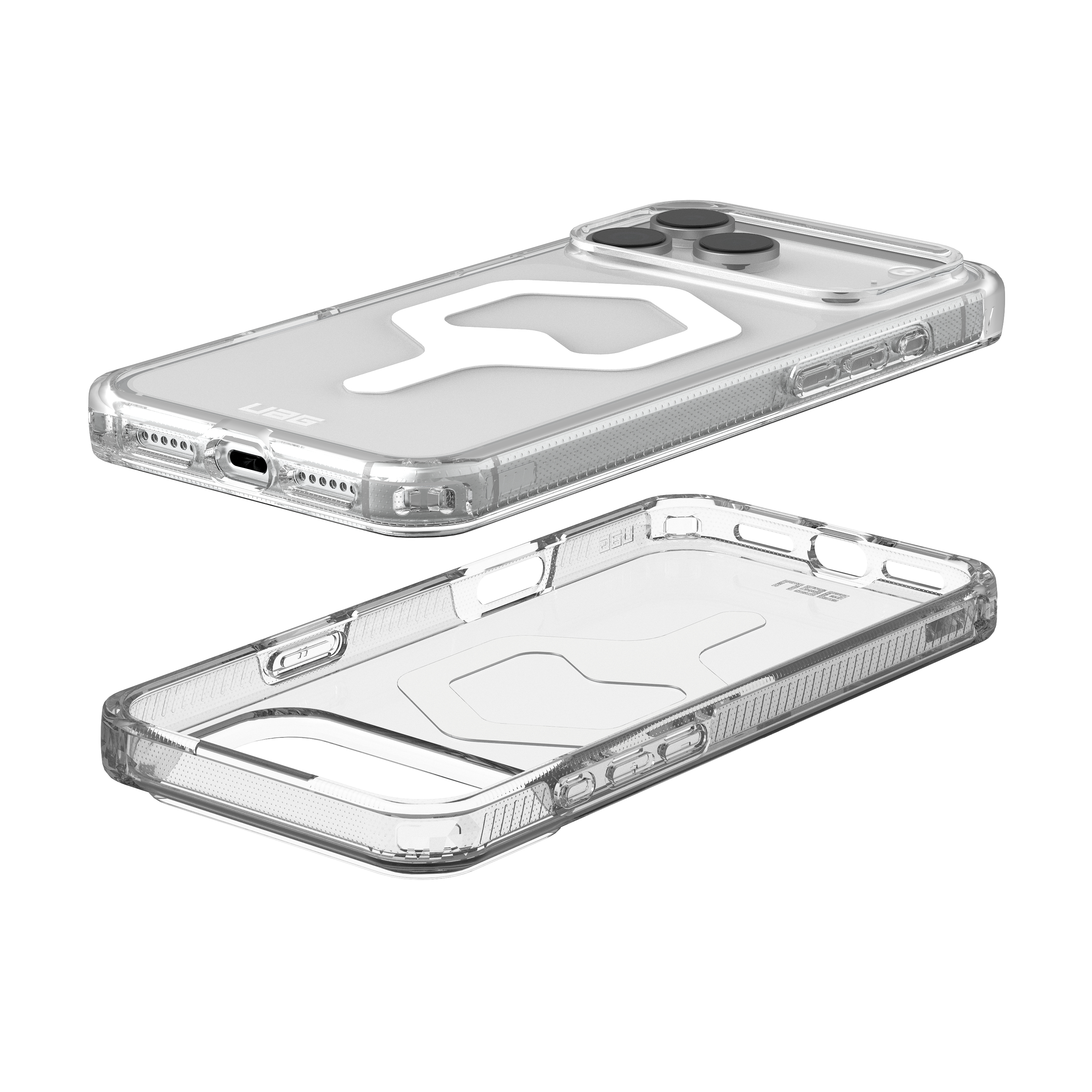 iPhone 17 Pro Max MagSafe Hybrid Schutzhülle Plyo (114530114341) - Ice (Weiss / Transparent)