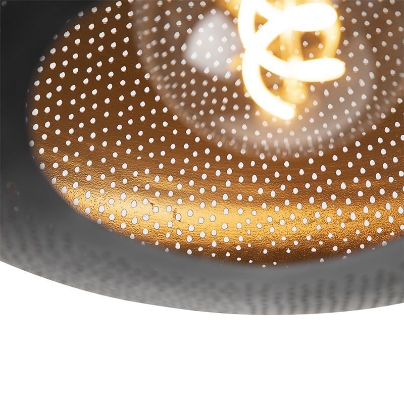 Oosterse plafondlamp zwart met goud 40 cm - Radiance