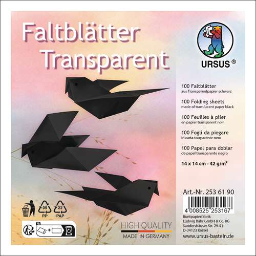 URSUS® Faltblätter Transparent, 100er-Packungen