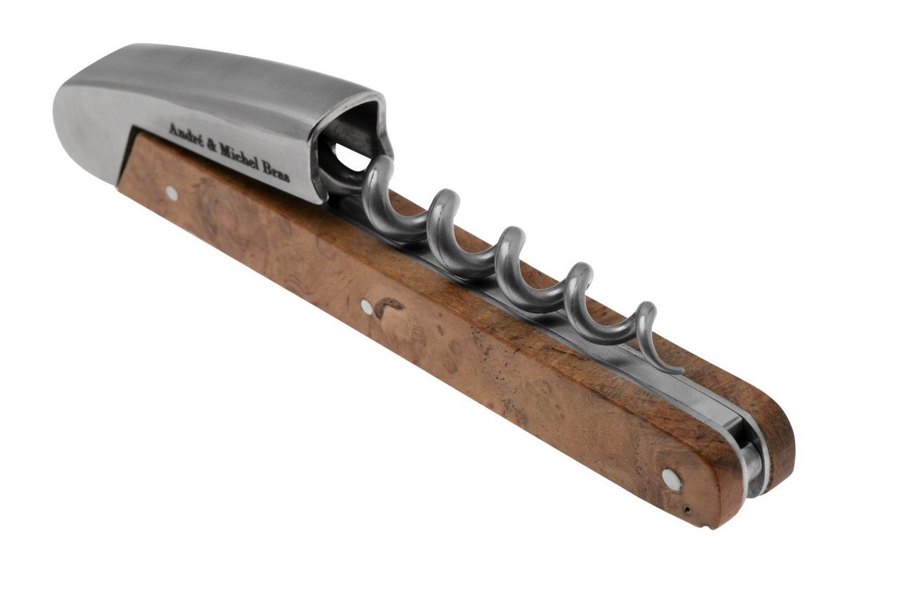 Laguiole en Aubrac Wine Opener SOP99SBT Teak, kelnersmes, Andre & Michel Bras Edition