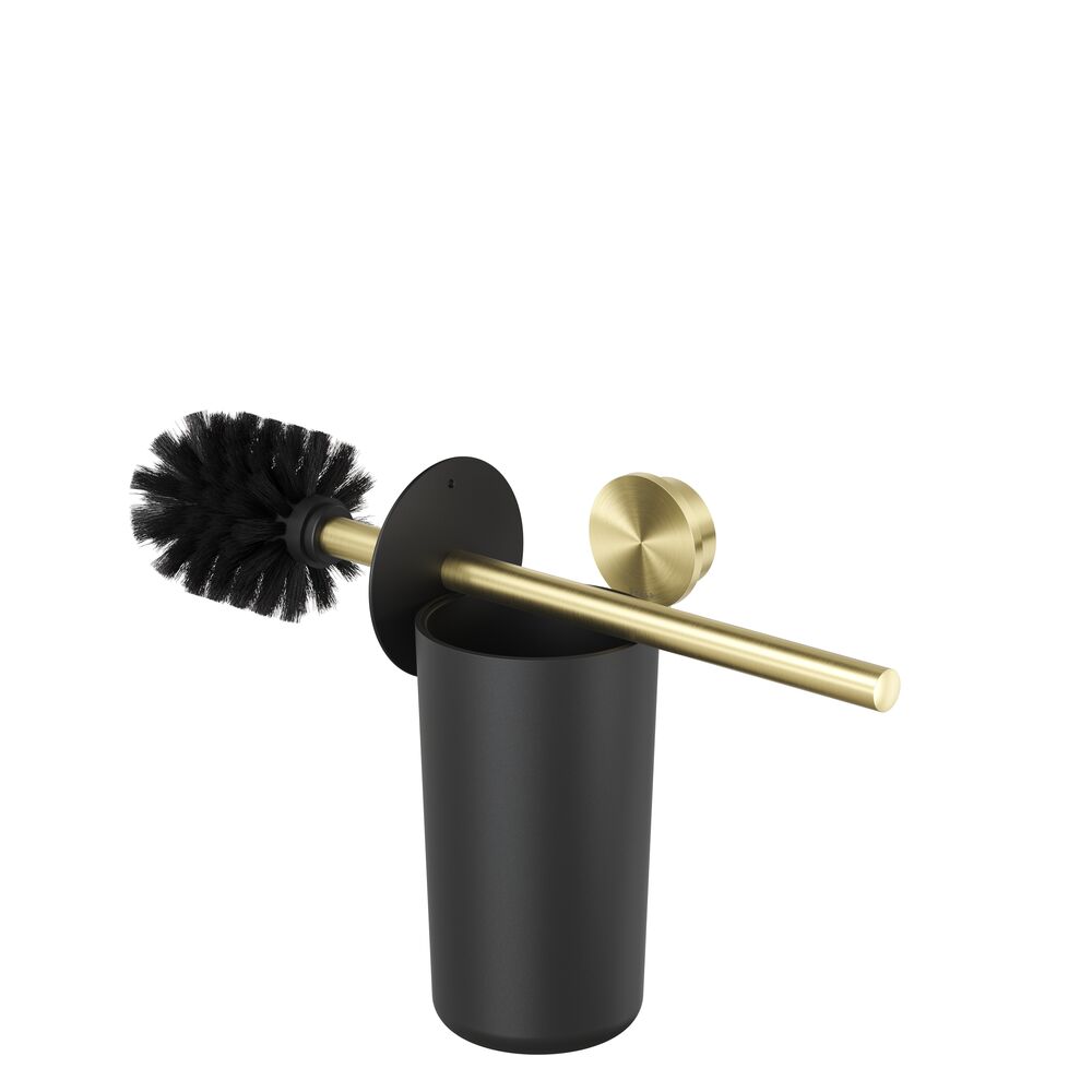 Geesa Opal toiletborstel met houder goud geborsteld