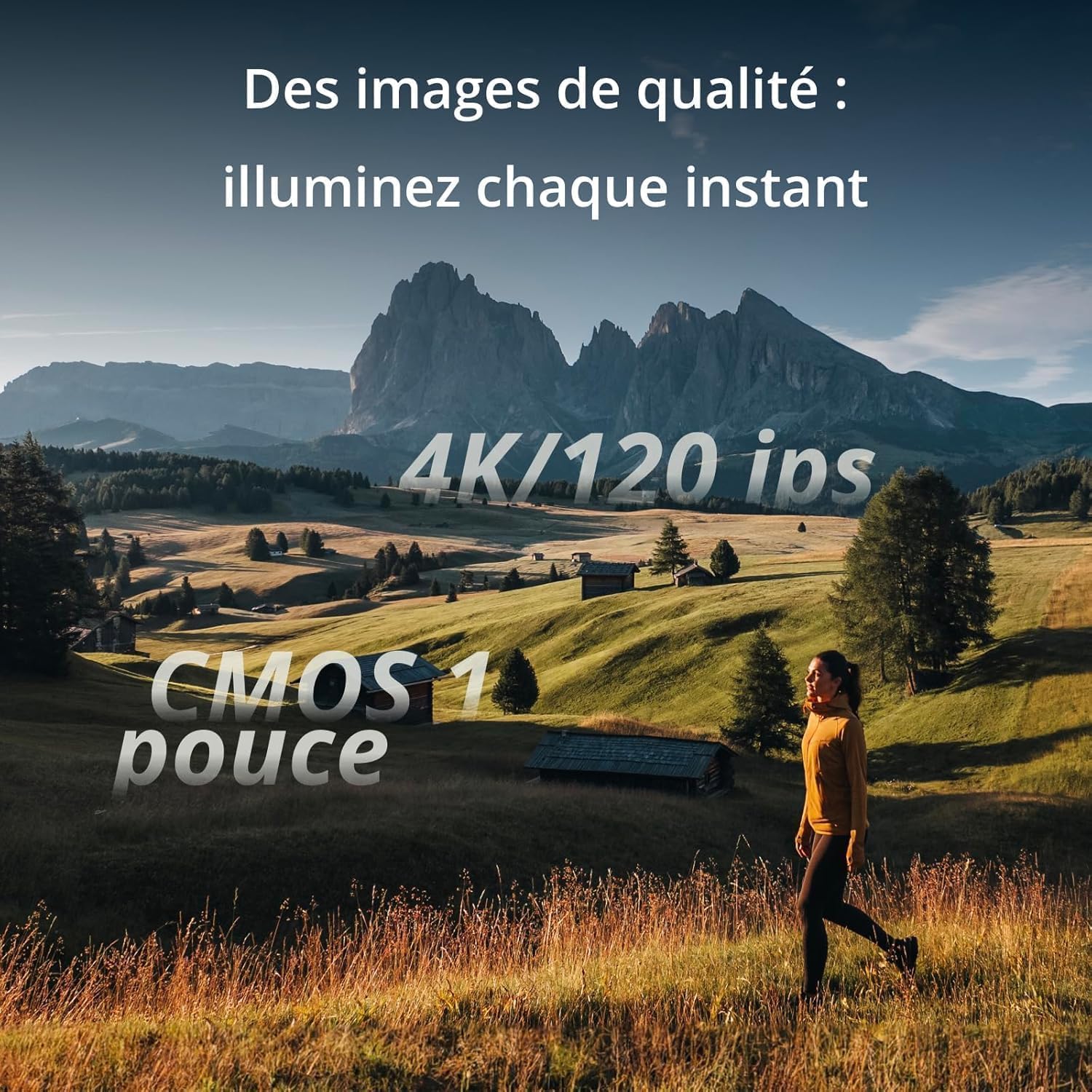 DJI Osmo Pocket 3, digital camera vlog CMOS 1'' et Vidéo 4K/120 ips, Stabilisation à 3 axes, MAP rapide,Suivi Facial/Objets,Écran tactile rotatif 2