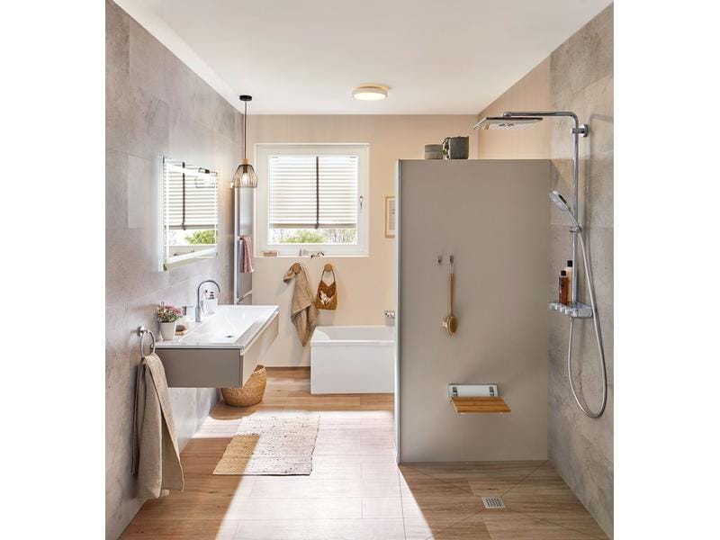Paulmann Badezimmerleuchte CAMEO, 1x E27 Pendelleuchte aus Metall und Holz mit IP44