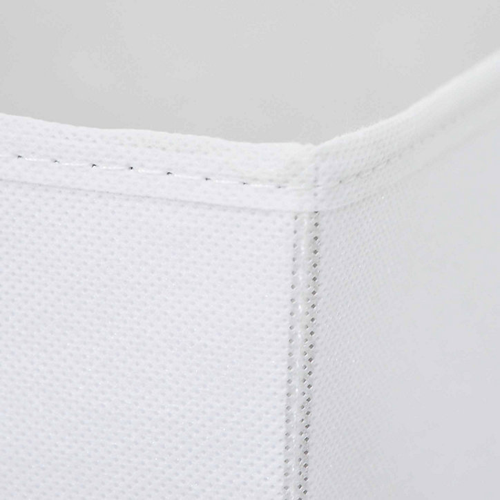 Boîte de rangement rectangulaire en textile Mixxit coloris blanc