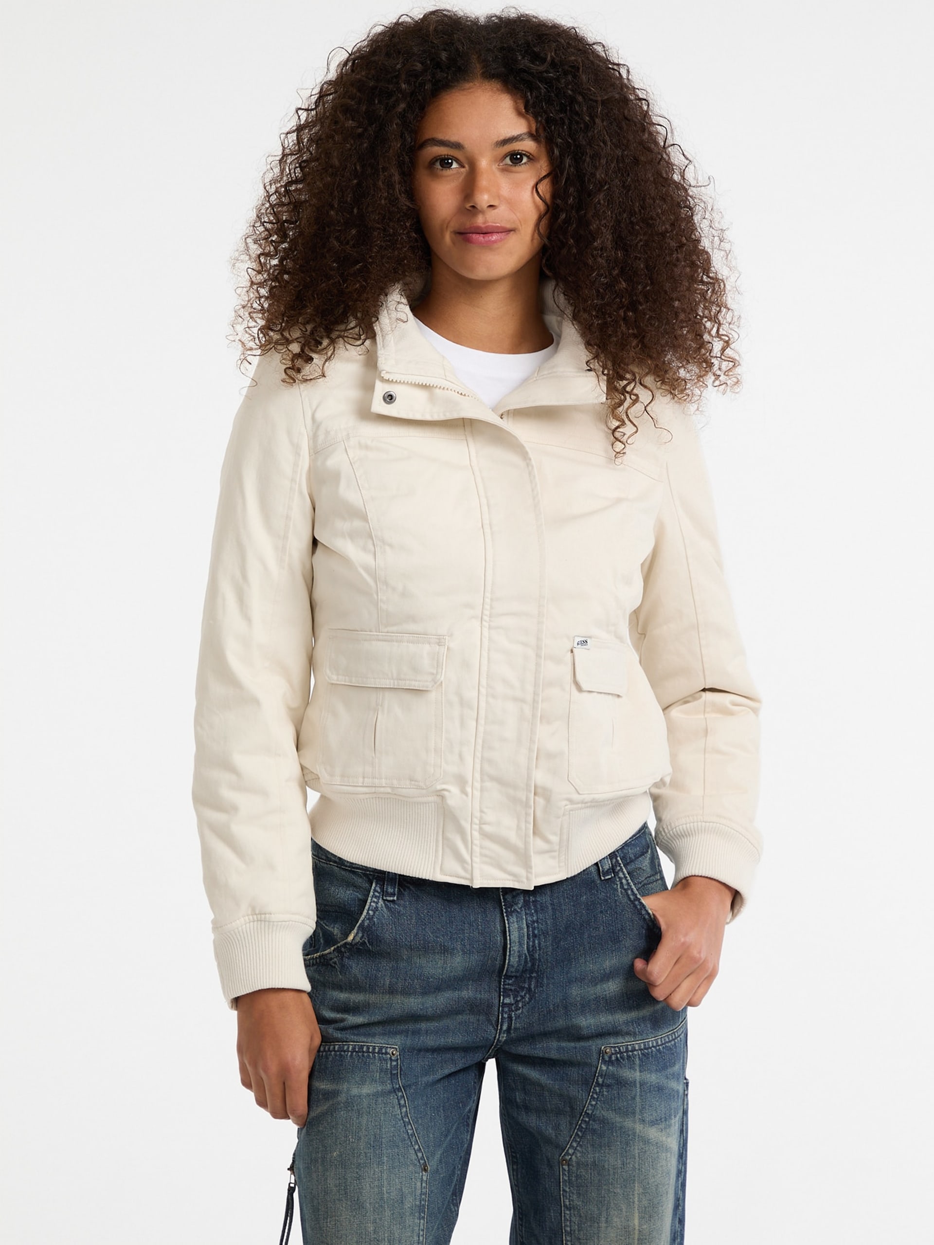 Parka com capuz em pele sintética ecológica da GUESS Originals