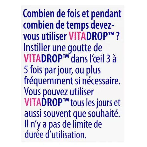 Densmore Vitadrop - Sécheresse oculaire - Solution Ophtalmique 10ml
