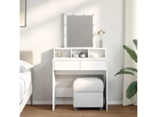Coiffeuse avec LED blanc 80x41x144,5 cm