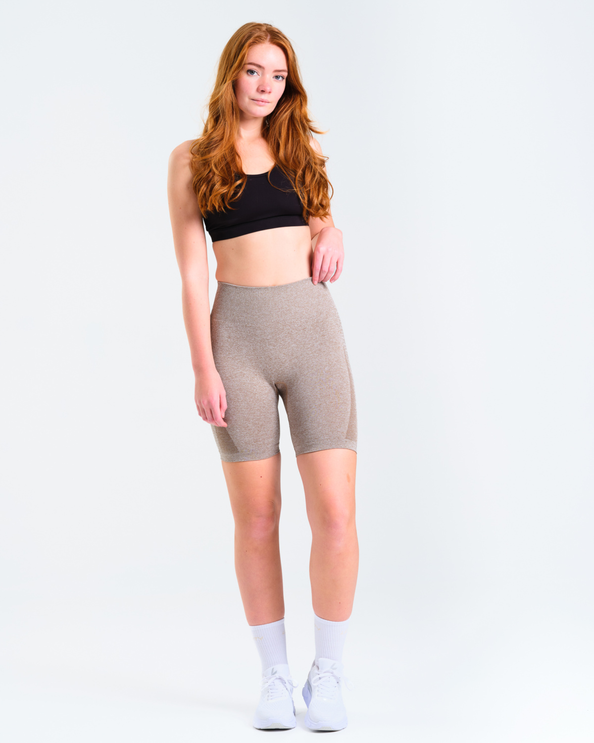 LEVITY Solar Seamless Shorts Mole Brown Marl