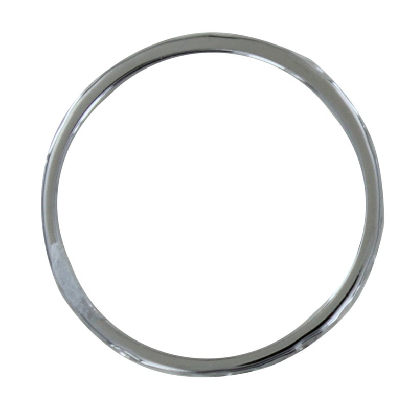 Bague Argent Rhodié Alliance Fine Martelée