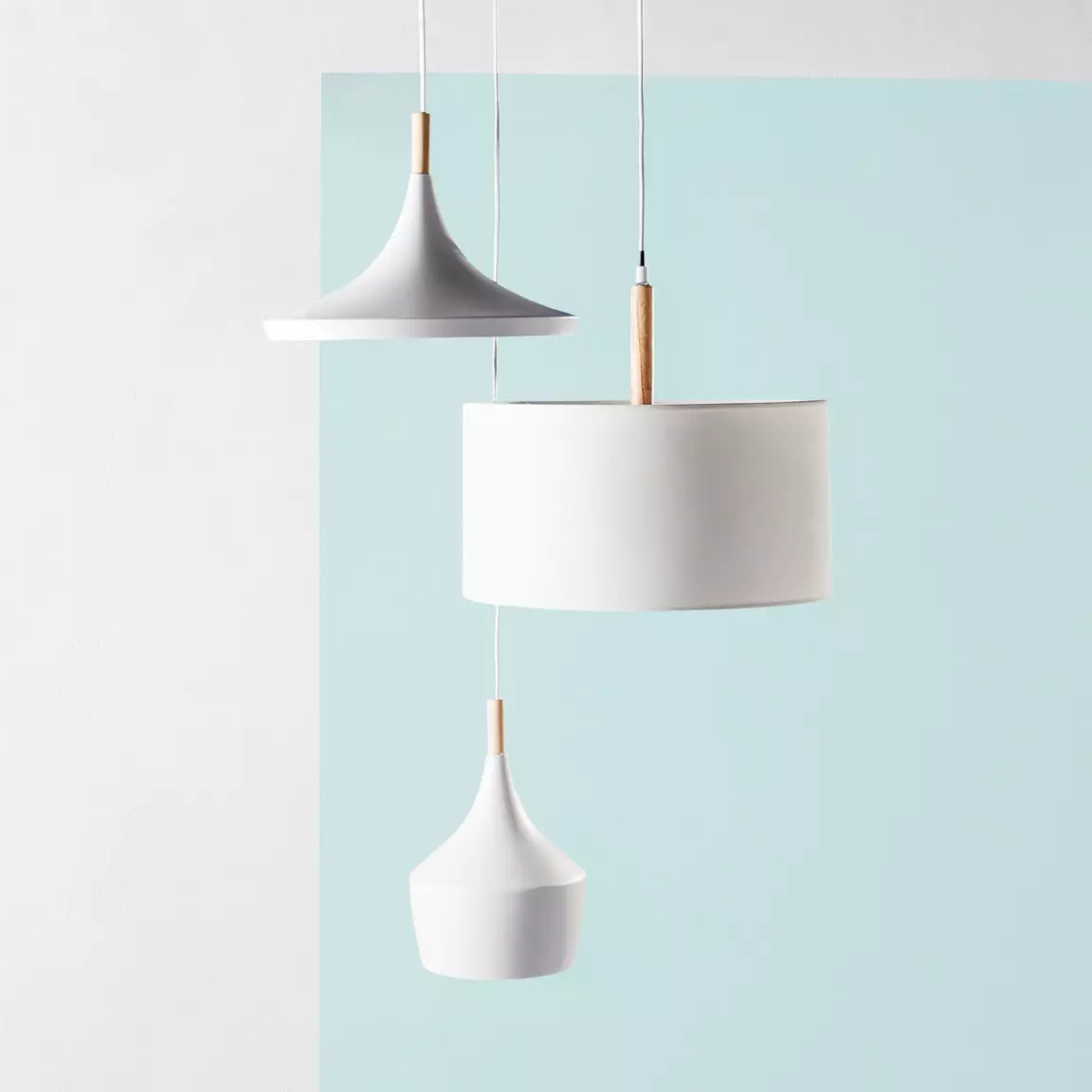 Suspension métal (D32 cm) Vela Blanche