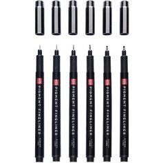ROYAL TALENS Feutre Pigment Fineliner, set de 6, noir