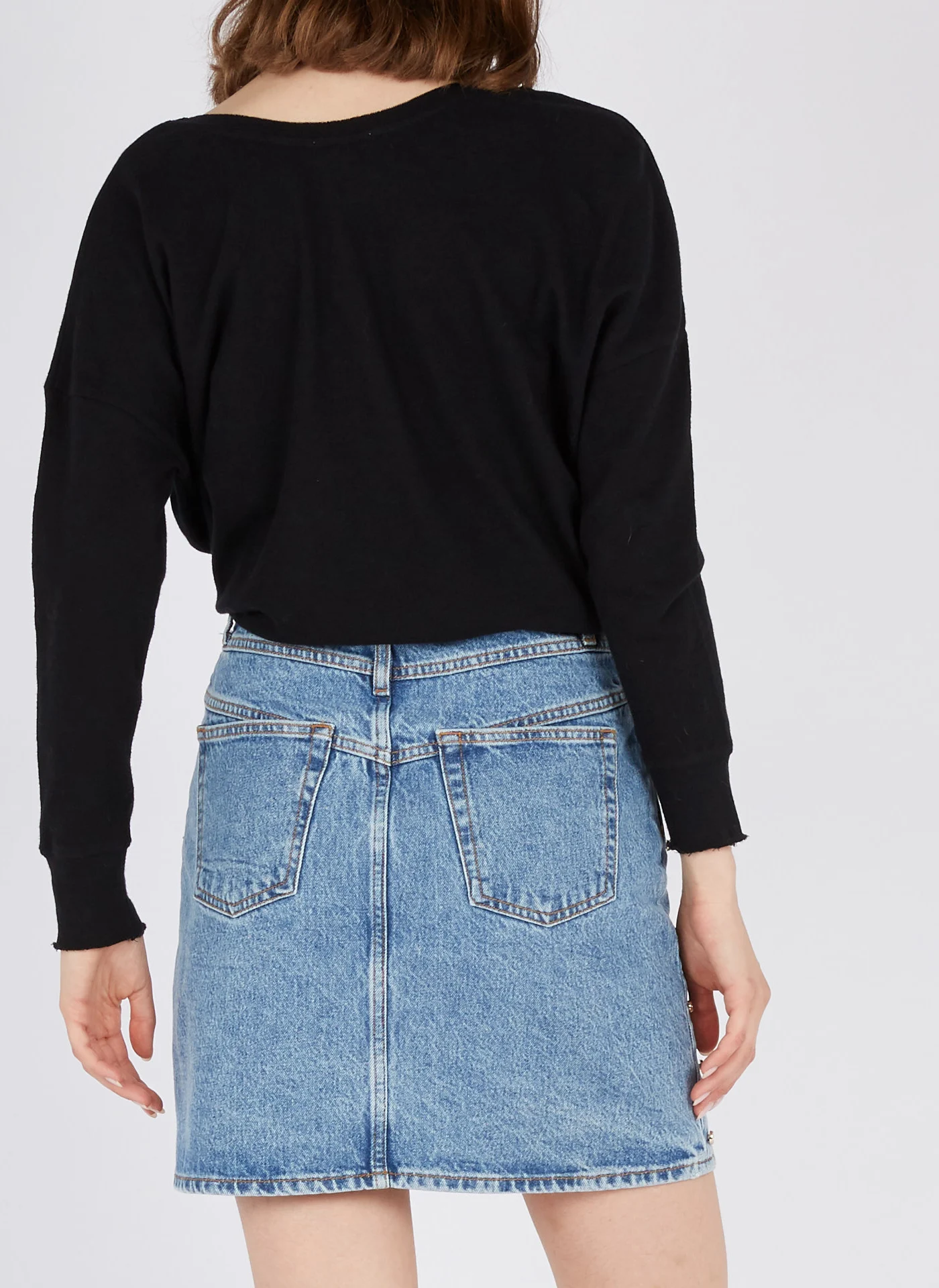 SONOMA - Tee-shirt col bateau en coton | Noir