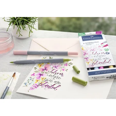 Faber-Castell Gofa Aqua Dual Marker Lettering, 6er