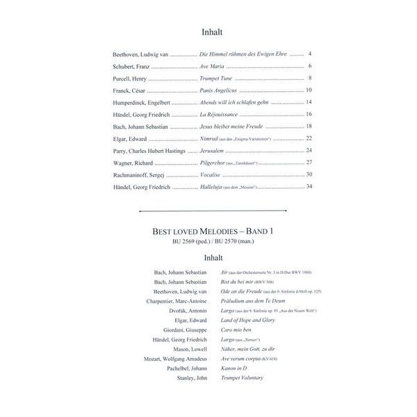 Dr. J. Butz Musikverlag Best Loved Melodies 2 Organ