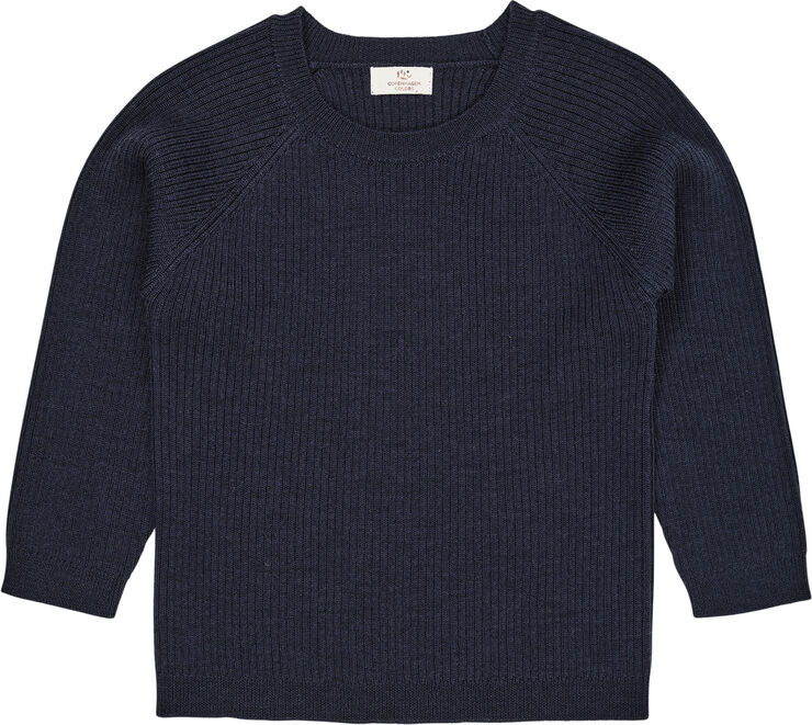 Copenhagen Colors MERINO CLASSIC RIB BLOUSE Navy