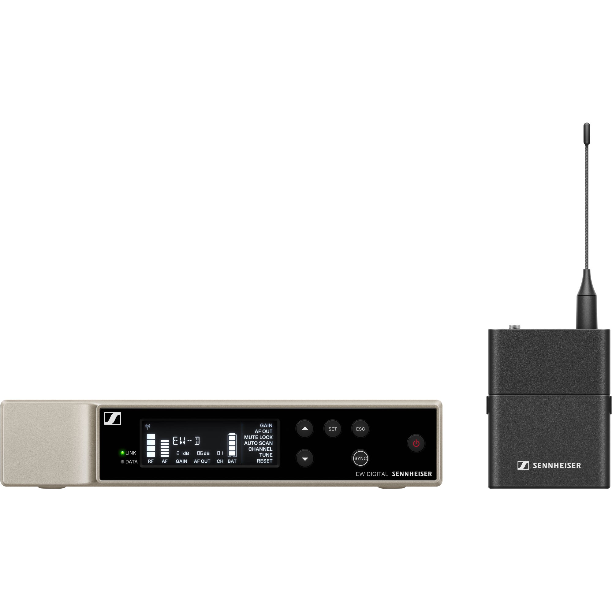 Sennheiser 4 x EW-D SK Base Set R1-6 + EW-D ASA + 2 x ADP UHF draadloos beltpack systeem (520-576 MHz)