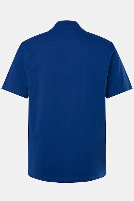 STHUGE Jersey-Hemd, Halbarm, Cuba Kragen, kastiger Fit, bis 8 XL