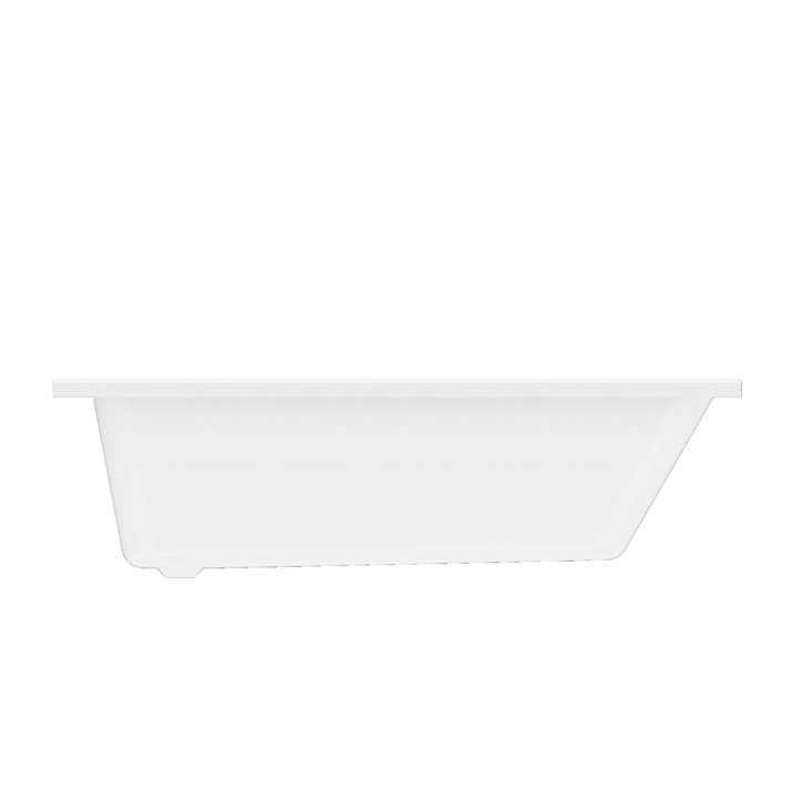 Baignoire asymétrique droite 160x90 cm Teesta blanc