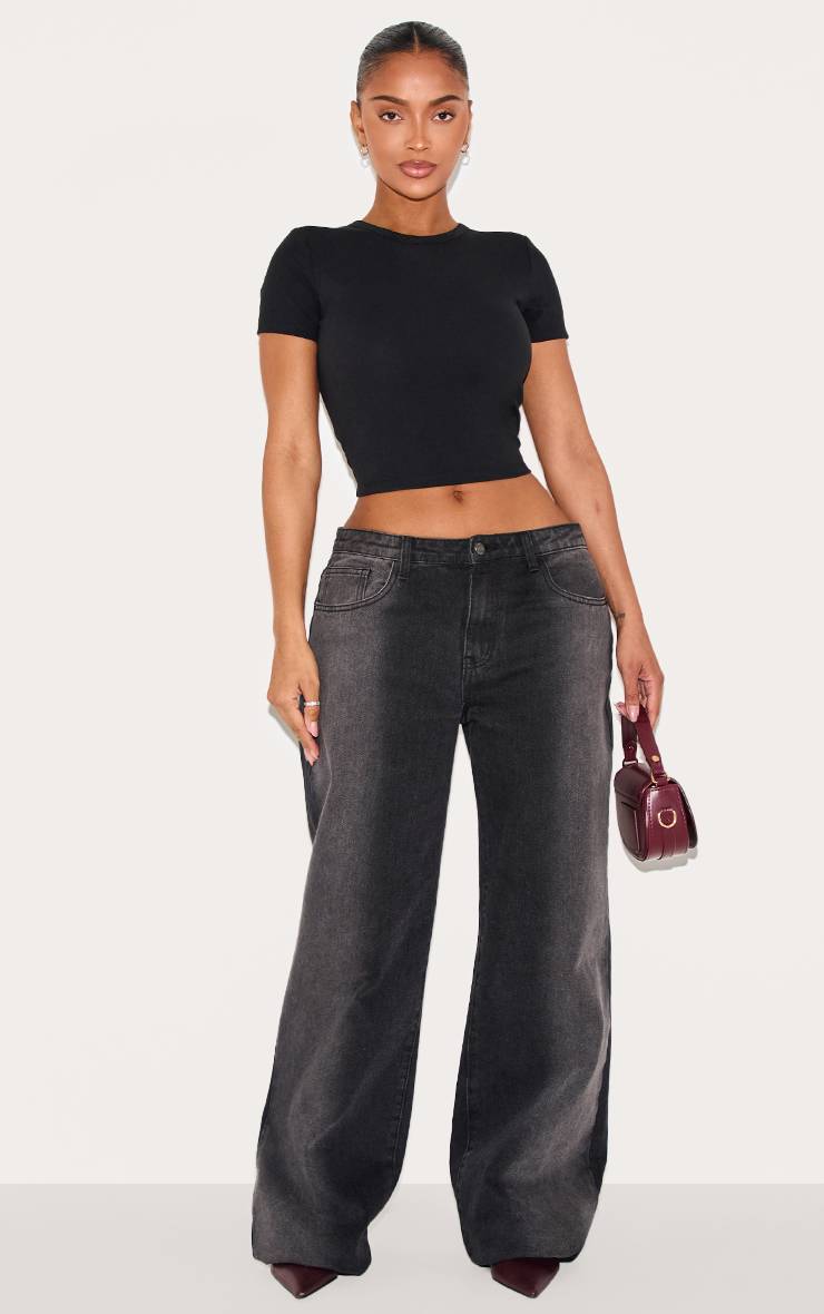 Noir T-shirt Sculptant Shape Avec Soutien-gorge Intégré
