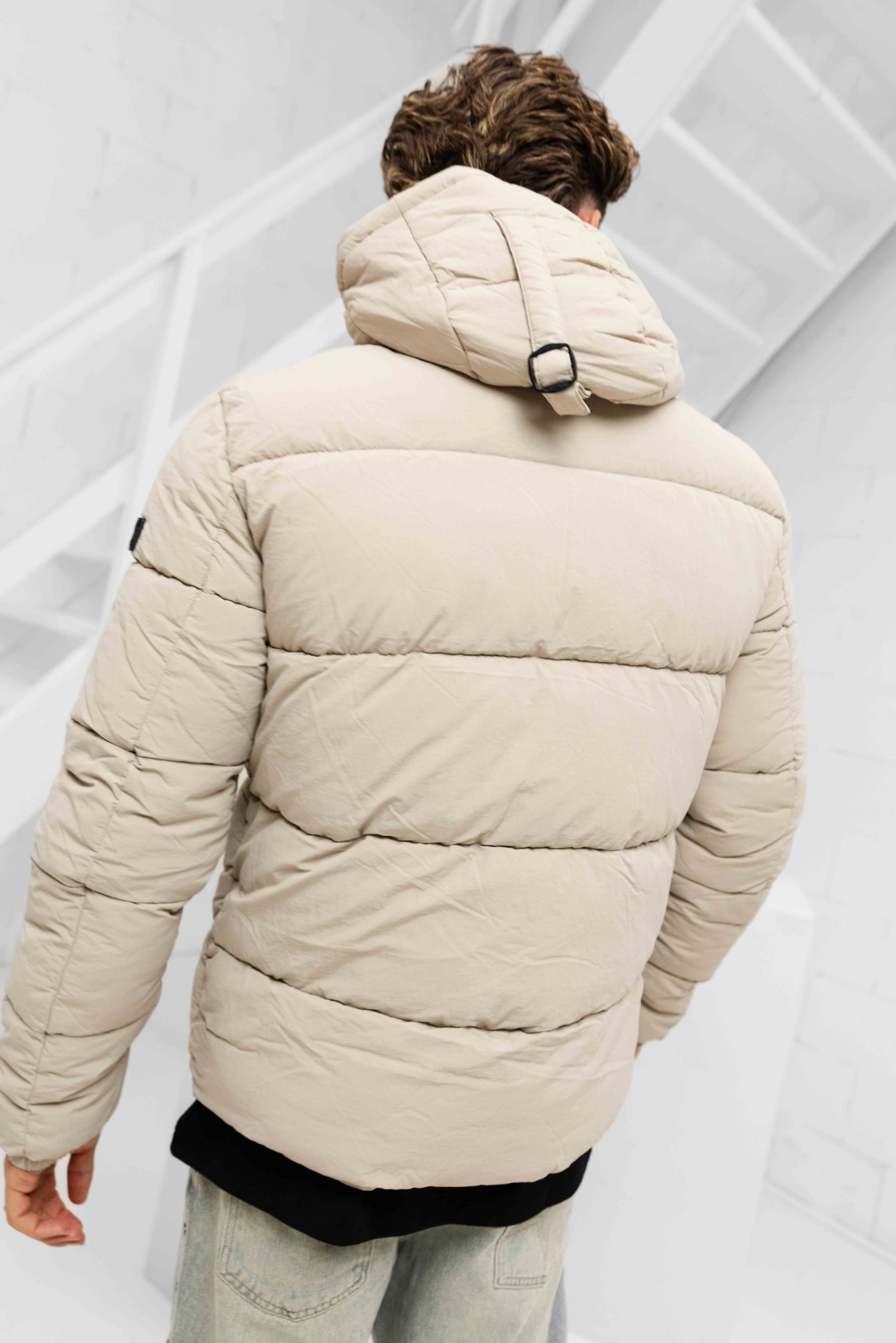 Malelions Donn Puffer Winterjas Heren Beige