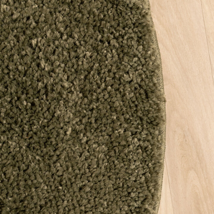 Rond Hoogpolig vloerkleed -  Wish Groen