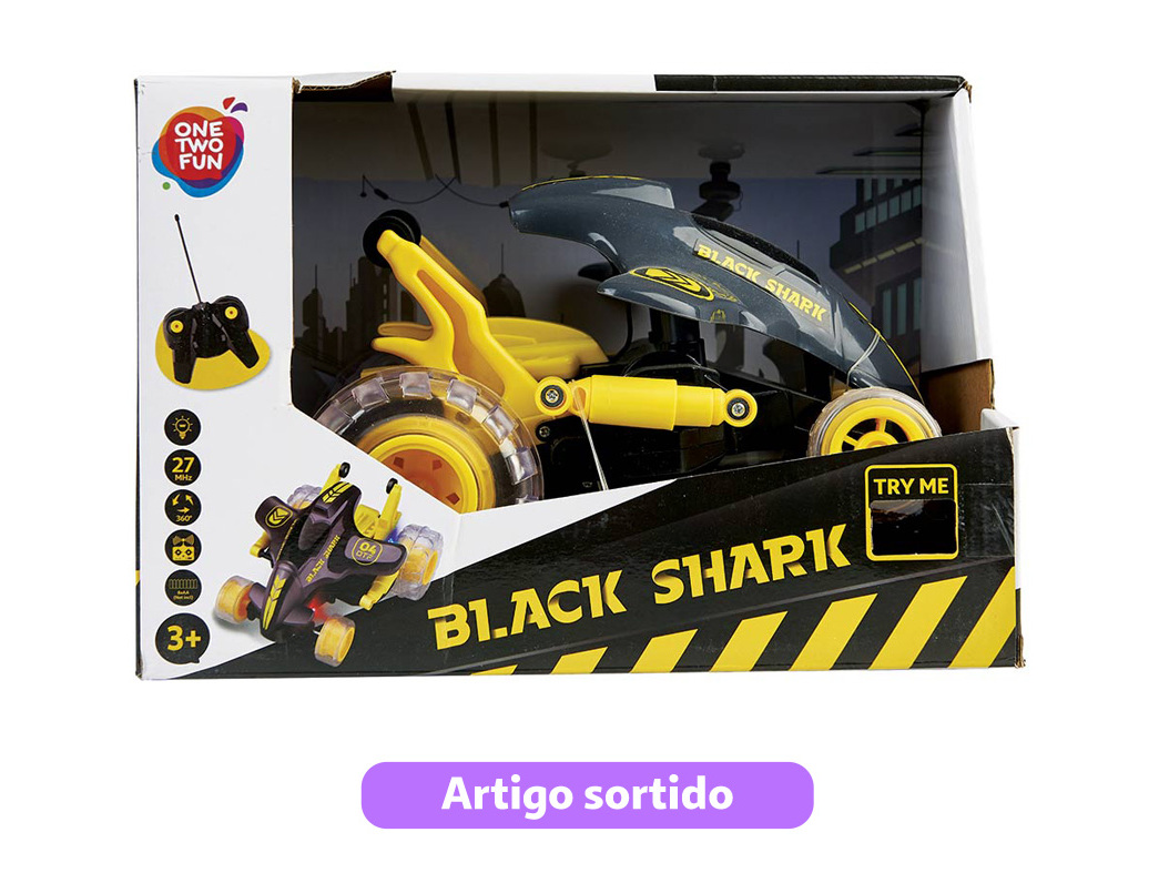VEICULO BLACK SHARK ONE TWO FUN MODELOS SORTIDOS