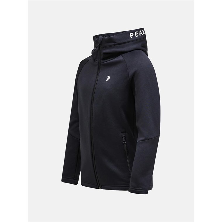 Peak Performance Jr Rider Zip Hood Black/Black