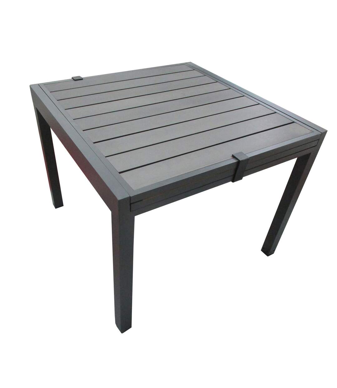 Table de jardin extensible en aluminium avec plateau composite Byron de 4 à 8 personnes - Gris Anthracite
