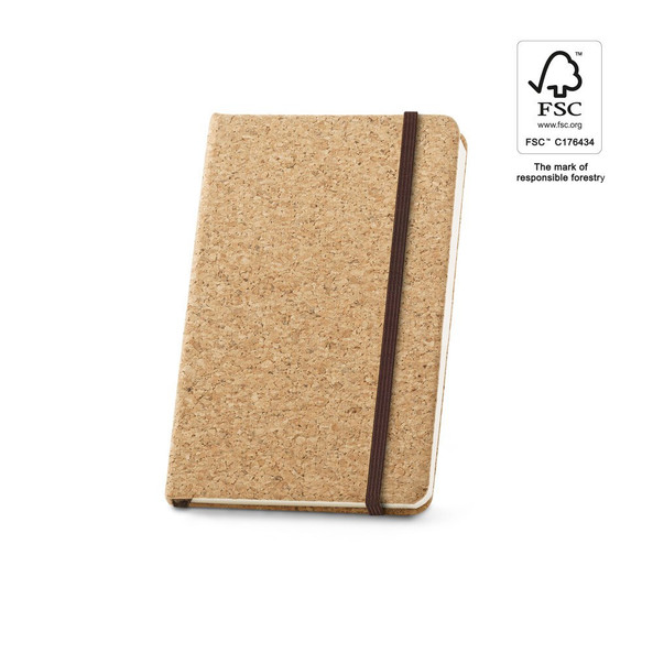 hi!dea 93808 - Carnet de poche en liège avec pages unies, en matériau certifié FSC™ et autres matériaux contrôlés