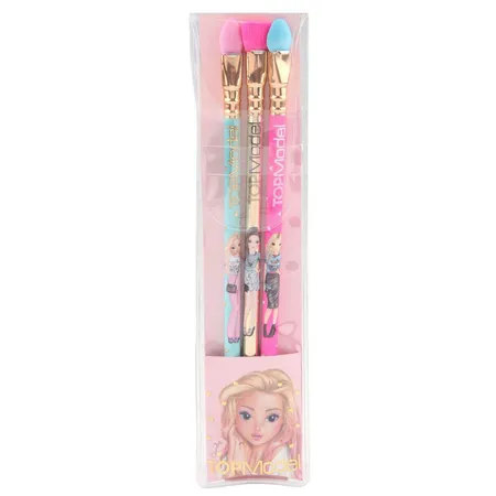 Depesche TOPModel Bleistift in Schminkpinsel Optik, 3er Set