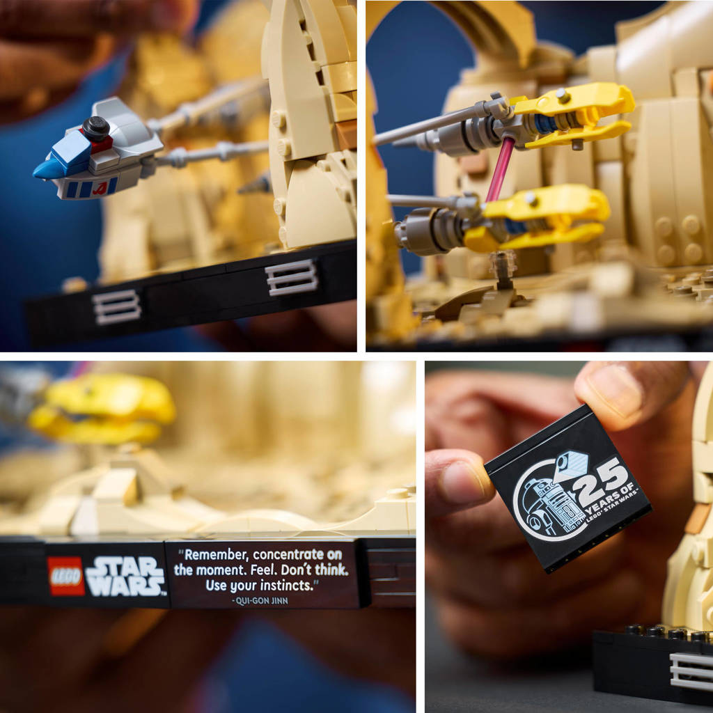 Aanrader voor de Star Wars verzamelaarsMos Espa Podrace diorama, The Phantom Menace Bouwpakket voor Volwassenen 75380