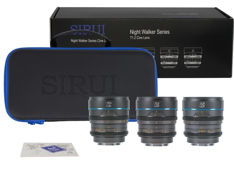 Sirui Festbrennweite Nightwalker 24 35&55mm T1.2 – Sony E-M Cine-Objektiv für E Mount-Kameras