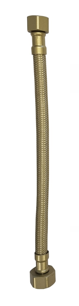 Mueller Gold aansluitslang 25cm 1/2x3/8 messing geborsteld