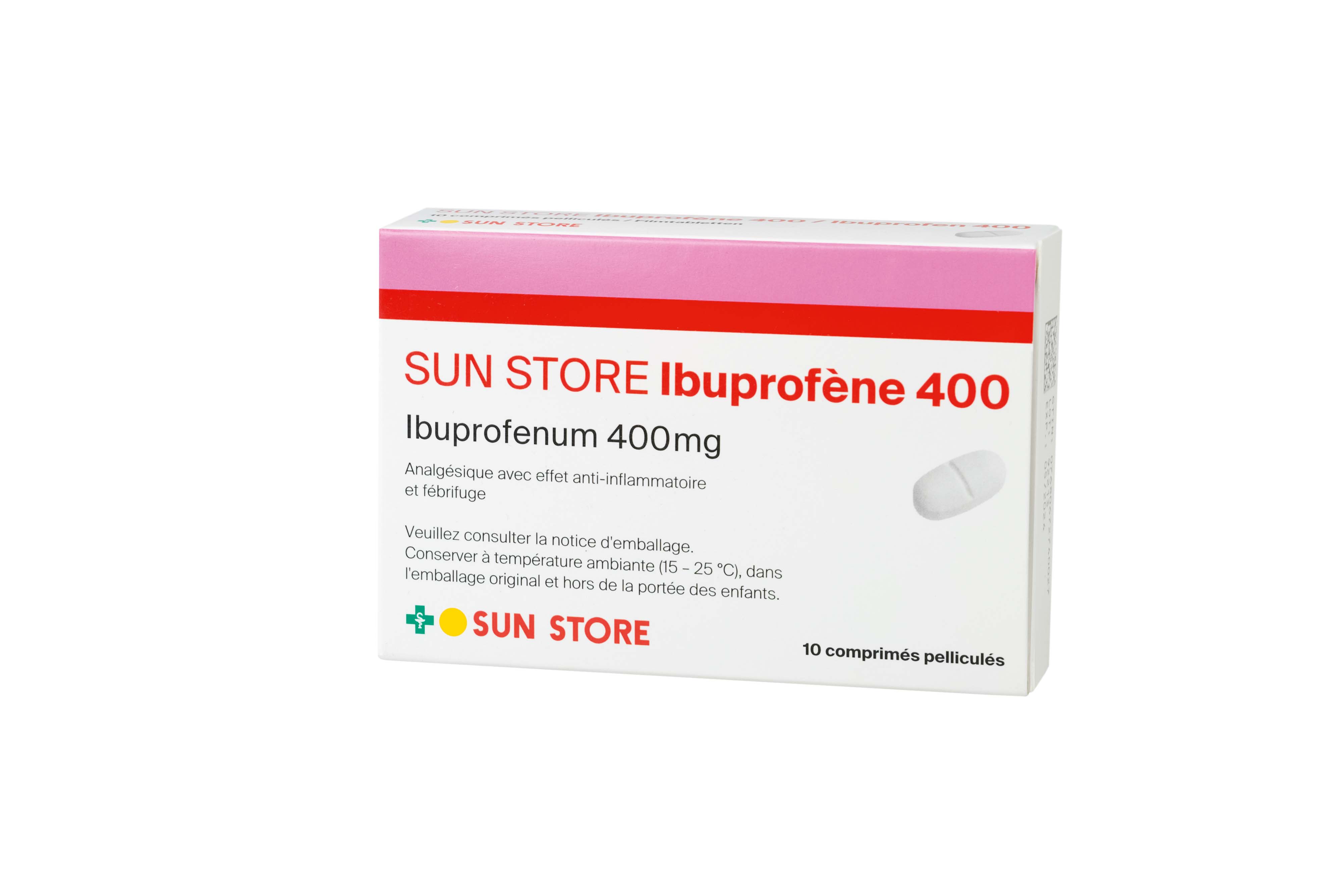 Sun Store Ibuprofen 400 mg<br>10 Stück, Blister, Filmtablette