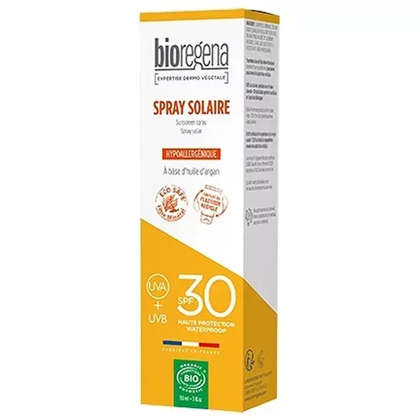 Protetor solar em spray orgânico Bioregena FPS 30 90ml