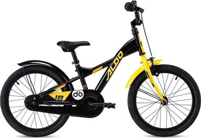 Aldo - 18 Inch Powerbike - Zwart/Geel - Staal