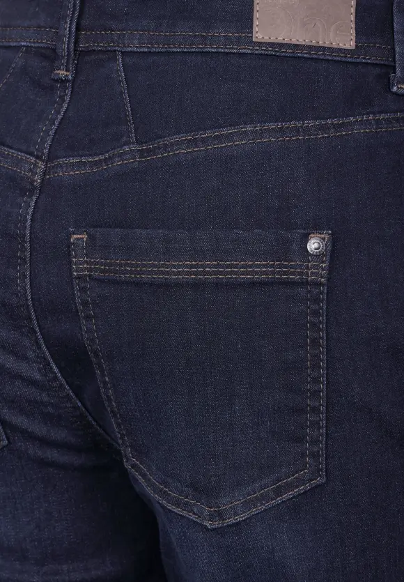 Casual Fit Mom Jeans - dark blue soft wash