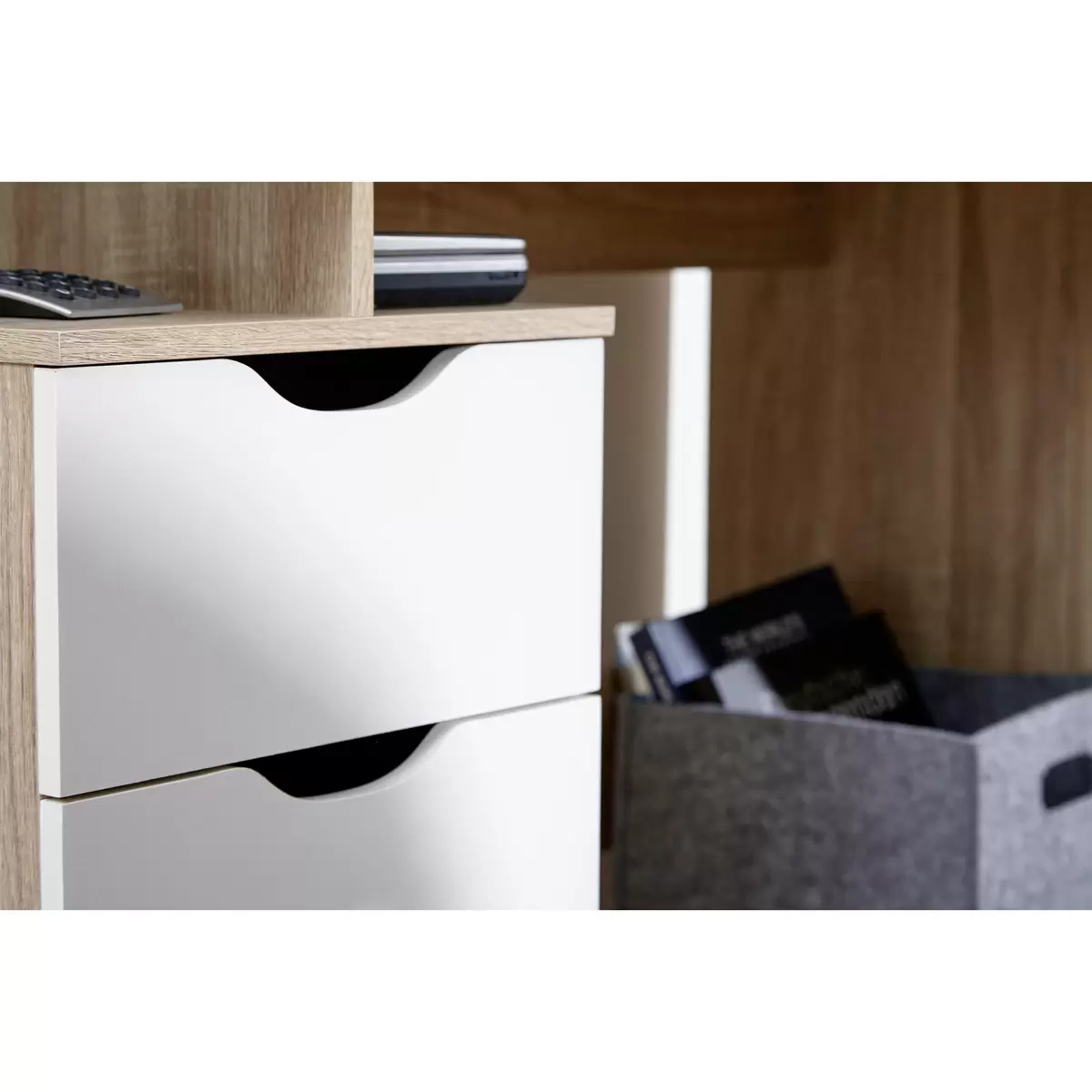Schreibtisch Jaen Sonoma Eiche,weiss