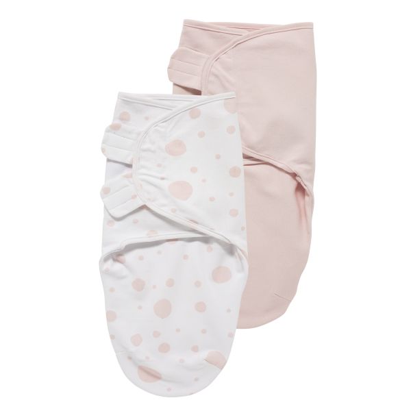 SwaddleMeyco 2-PackDots Lichtroze/Uni Lichtroze0-3 Maanden