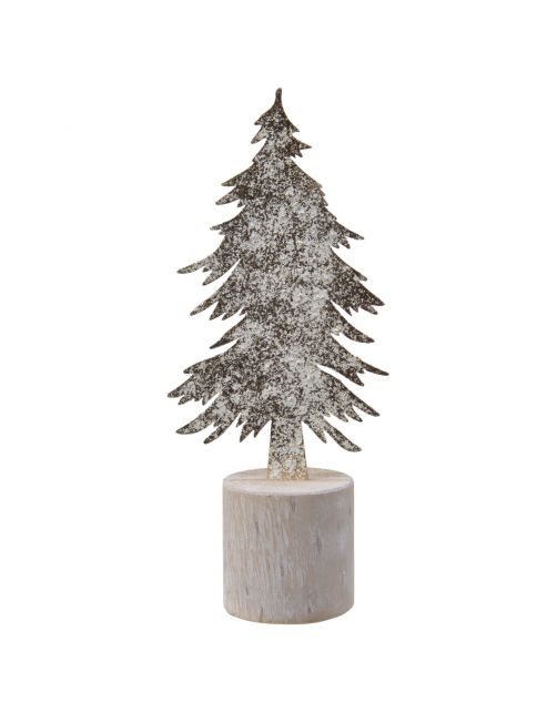 Decoris Boom Sneeuw - Kerstboom - 10x6x24 cm Wit